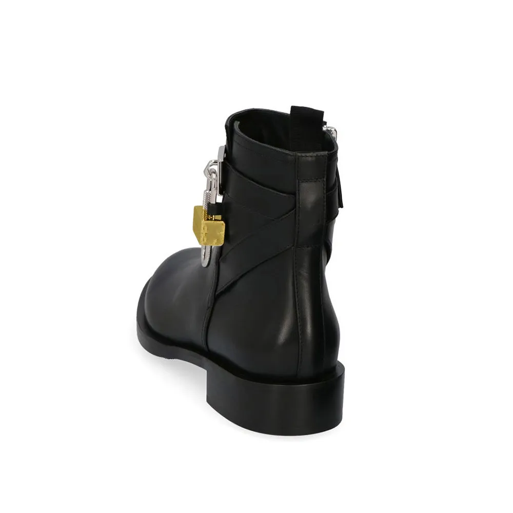 AIRIA Metal Embellished Leather Ankle Boots