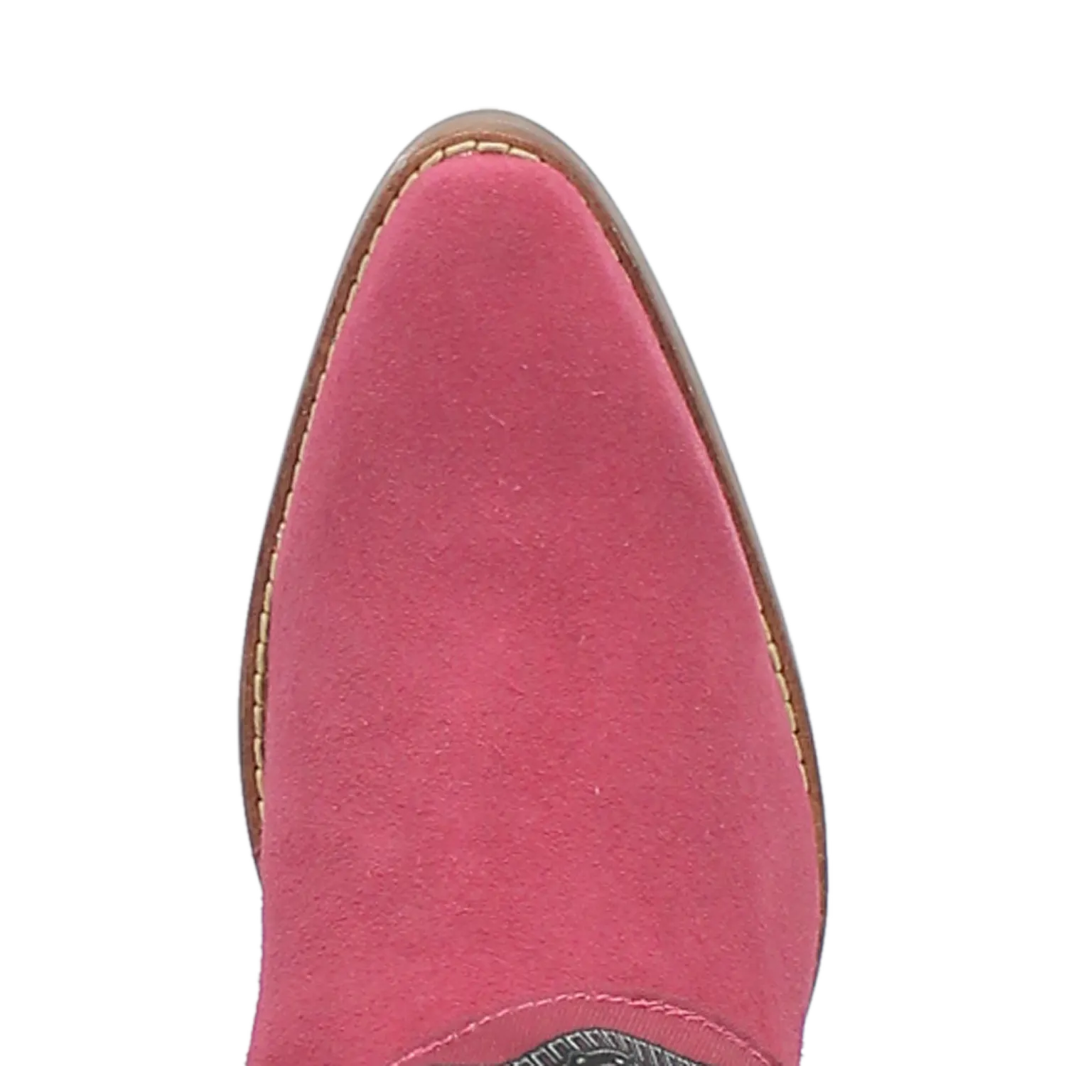 Bandida Fuchsia Suede Silver Concho Bandana Wrapped Booties (DS)