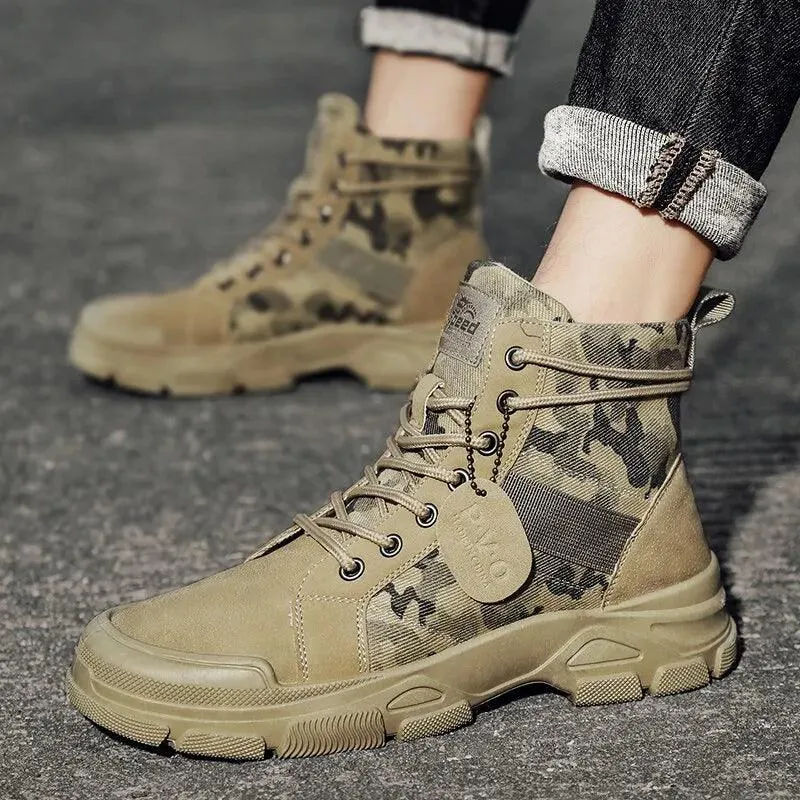 Herrenschuhe Camo Martin Stiefel Herren Herbst/Winter Arbeitskleidung Lässige kurze Stiefel