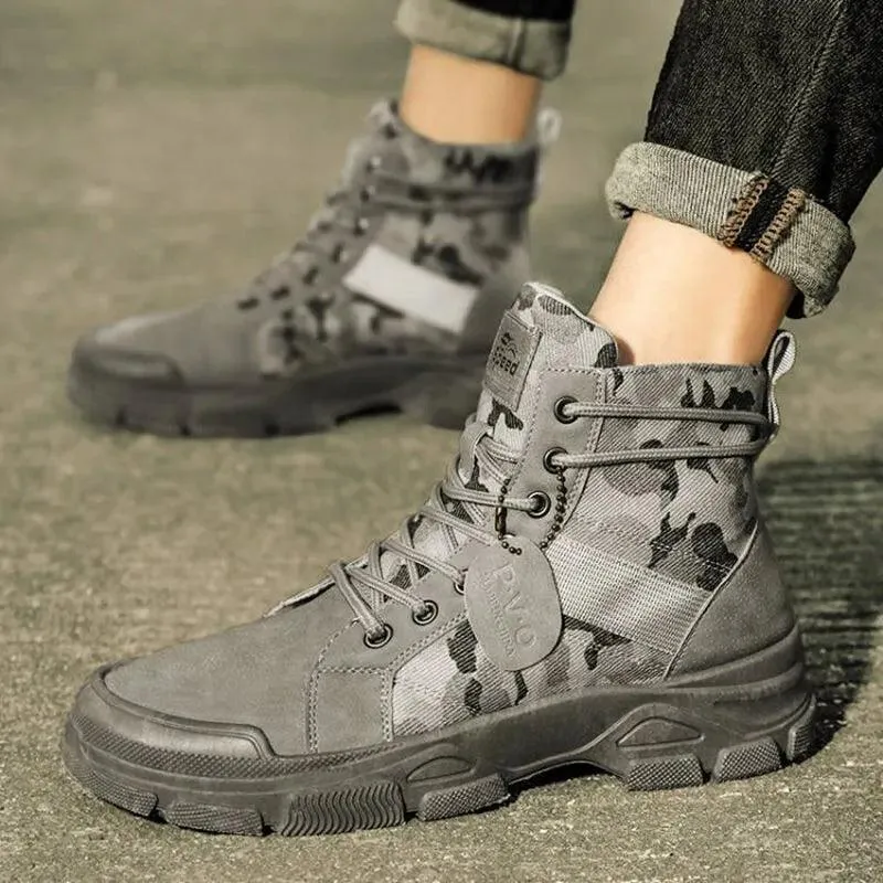 Herrenschuhe Camo Martin Stiefel Herren Herbst/Winter Arbeitskleidung Lässige kurze Stiefel
