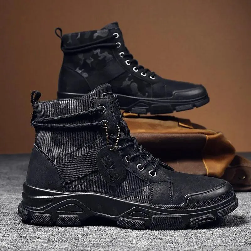 Herrenschuhe Camo Martin Stiefel Herren Herbst/Winter Arbeitskleidung Lässige kurze Stiefel