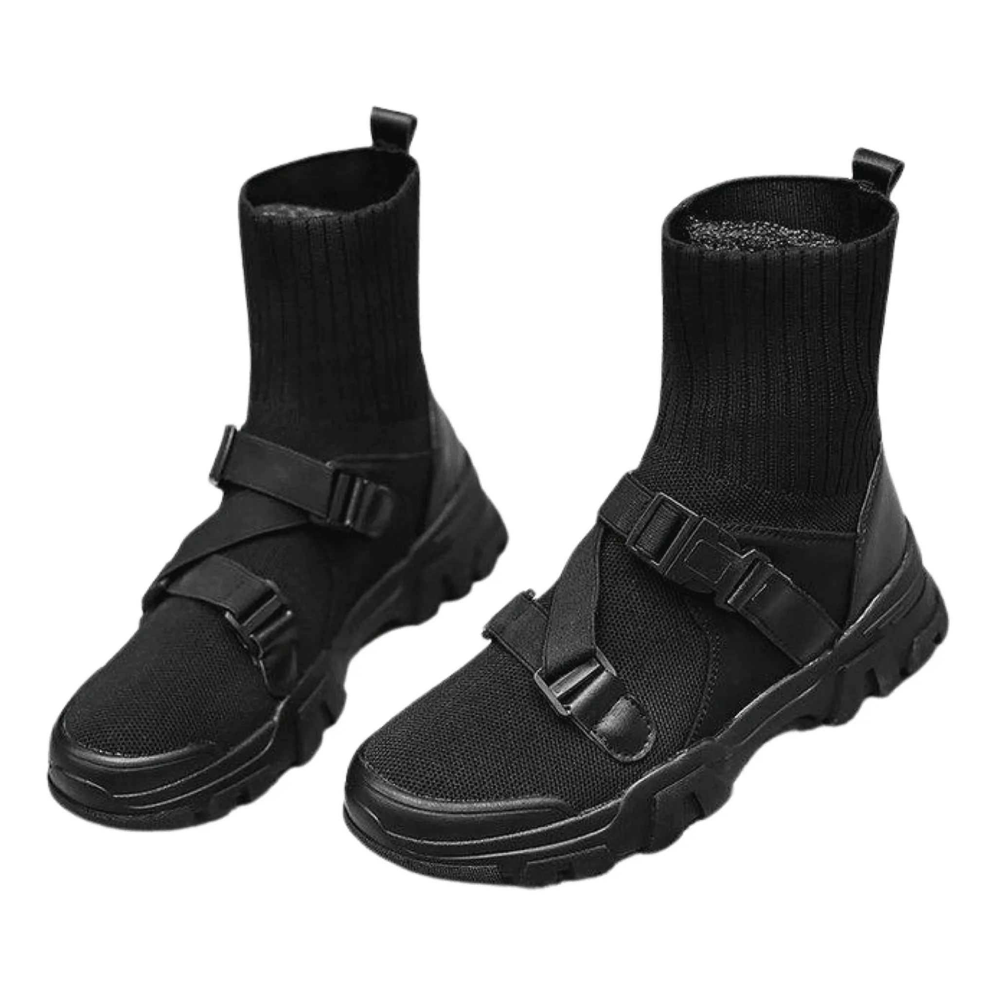 Korean Style Elastic Sock Boots with Thick Sole for Women