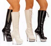 Lace-Up Knee Boots with 6-inch Spike Heels PS-KISS-5000