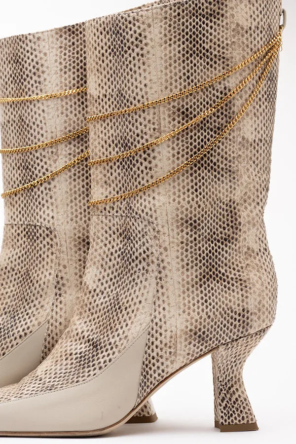 Naomi Ivory Python Print Boot