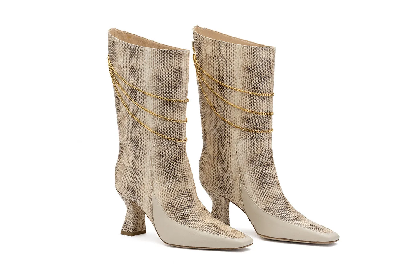 Naomi Ivory Python Print Boot