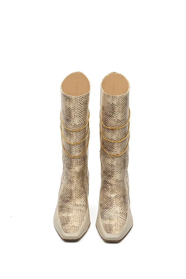Naomi Ivory Python Print Boot