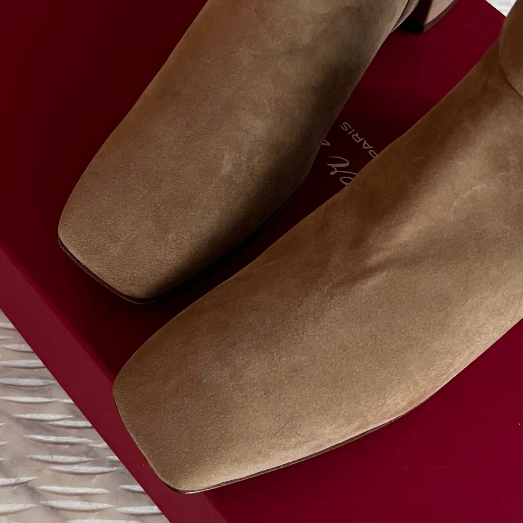 Suede So Vivier Buckled Ankle Boots by Roger Vivier