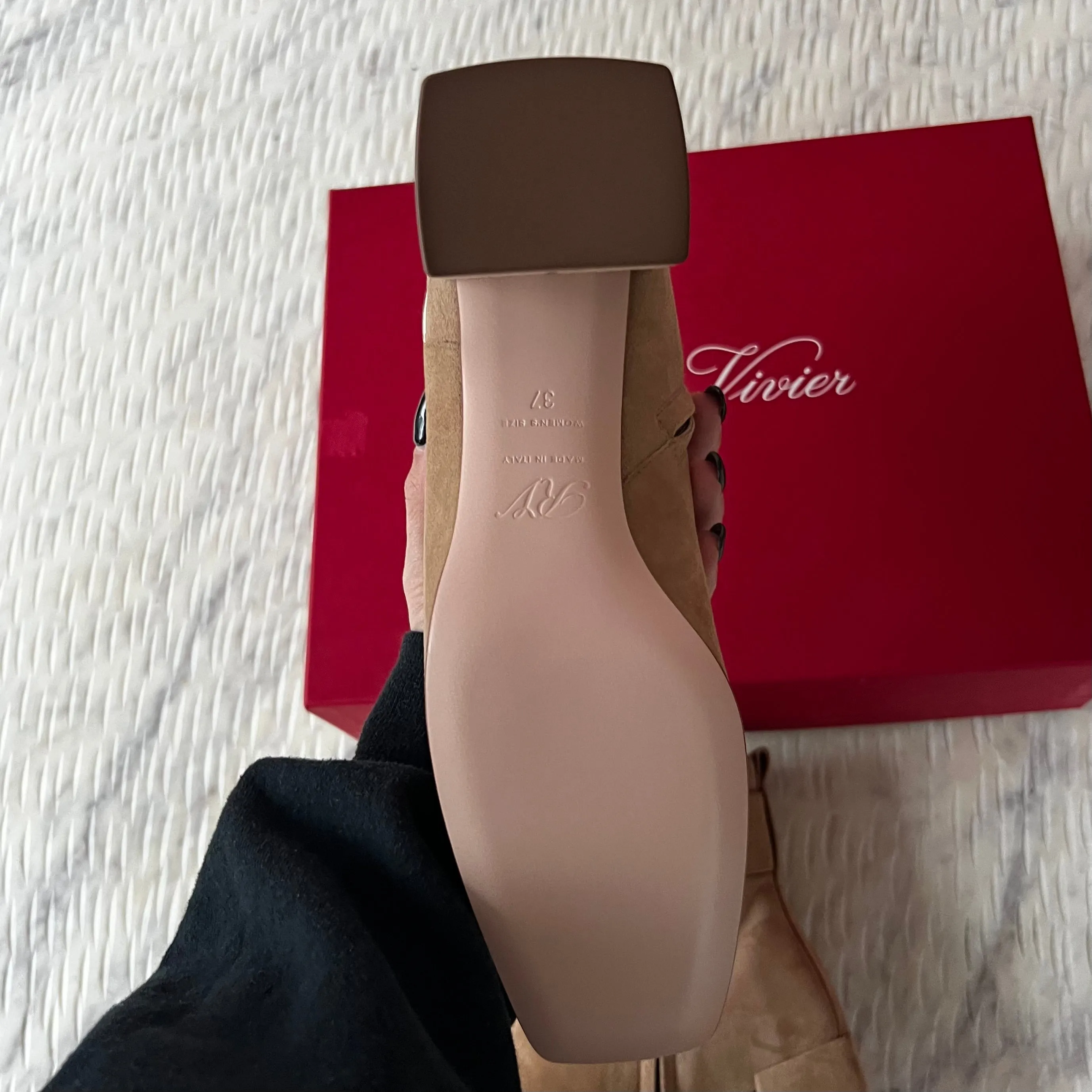 Suede So Vivier Buckled Ankle Boots by Roger Vivier