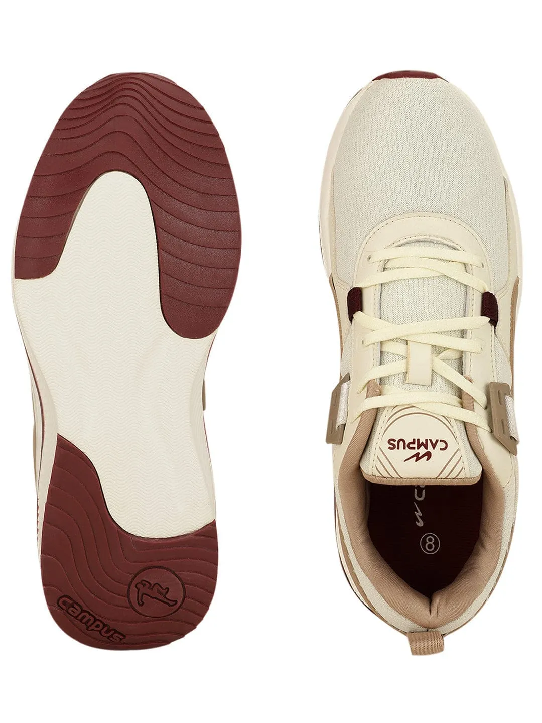 TRILLIUM Men's White Running Shoes