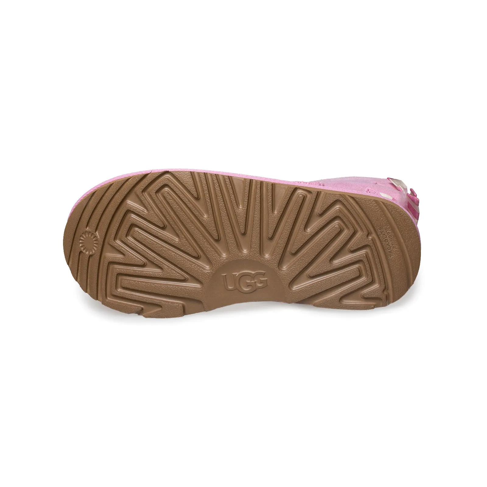 Girls UGG Bailey Bow II Striped Sheepskin Boots