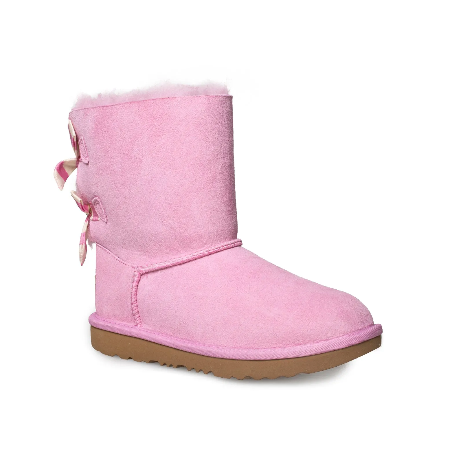 Girls UGG Bailey Bow II Striped Sheepskin Boots